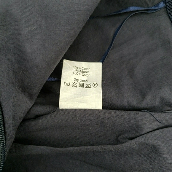 J. Crew Factory Navy Blue Pineapple Printed Cotton Skirt - Picture 8 of 9